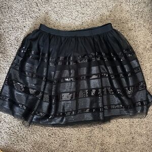 Cat & Jack Black Sequin Tulle Skater Skirt